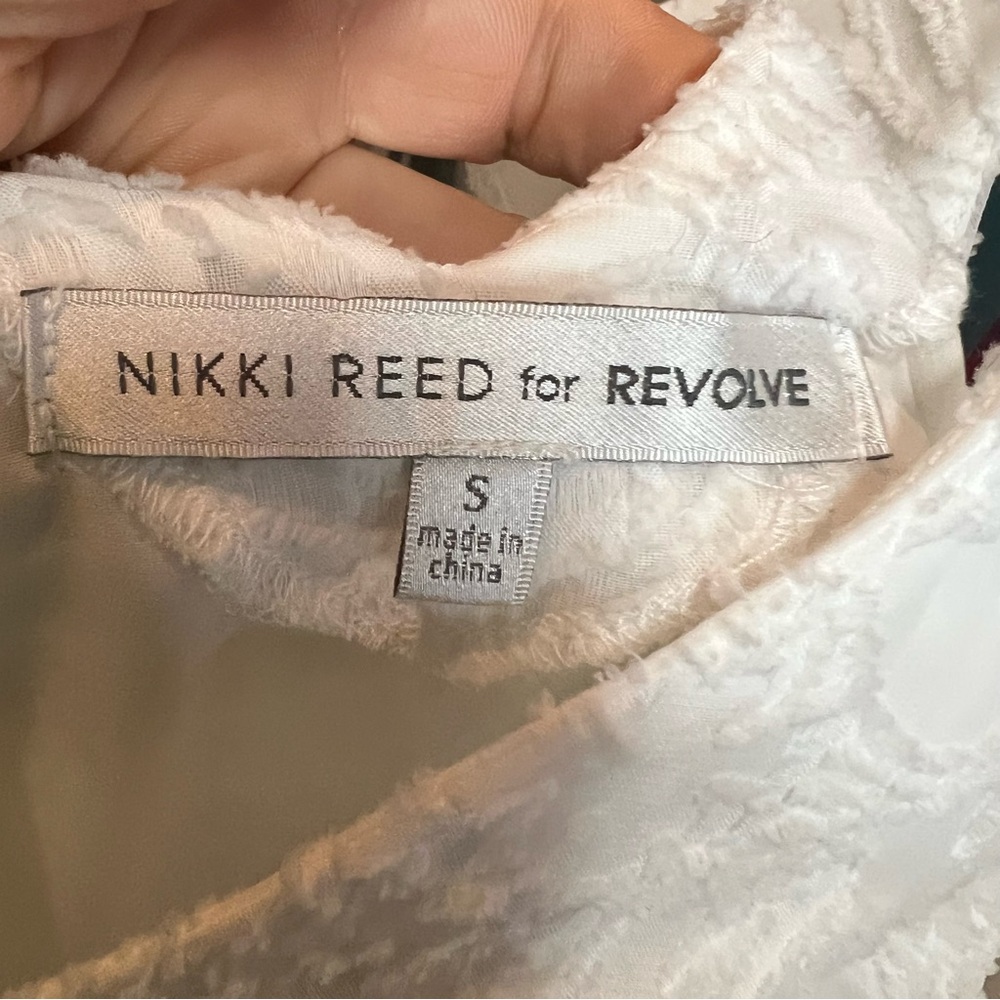 NIKKI REED FOR REVOLVE Ivory Indie Bride Cottagecore Lace Slip Dress, S - Picture 13 of 13